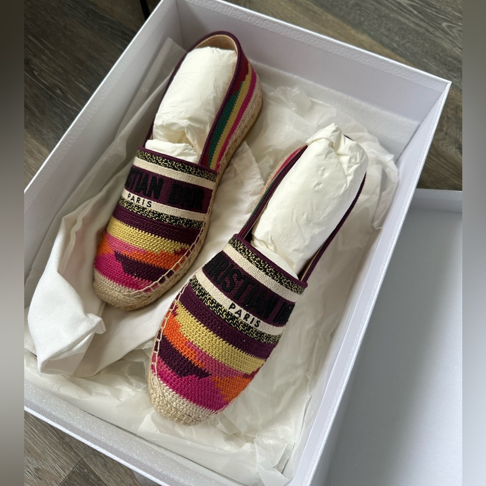 Dior Patchwork Espadrilles - Brand New - Colorful - 37.5